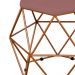 Puff Decorativo Aramado Bronze Six L02 Suede Rosê - Lyam Decor