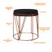Puff Decorativo Aramado Bronze Zaya L02 Corano Preto - Lyam Decor