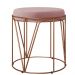 Puff Decorativo Aramado Bronze Zaya L02 Suede Rosê - Lyam Decor