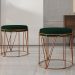 Puff Decorativo Aramado Bronze Zaya L02 Suede Verde Musgo - Lyam Decor