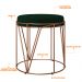 Puff Decorativo Aramado Bronze Zaya L02 Suede Verde Musgo - Lyam Decor