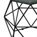 Puff Decorativo Aramado Preto Six L02 Linho Chumbo - Lyam Decor