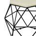 Puff Decorativo Aramado Preto Six L02 Suede Bege - Lyam Decor