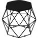 Puff Decorativo Aramado Preto Six L02 Suede Preto - Lyam Decor