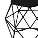 Puff Decorativo Aramado Preto Six L02 Suede Preto - Lyam Decor