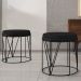 Puff Decorativo Aramado Preto Zaya L02 Corano Preto- Lyam Decor