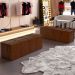 Puff Decorativo Living Sala de Estar 140 cm Roma W01 Couríssimo Marrom - Lyam