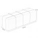 Puff Decorativo Living Sala de Estar 140 cm Roma W01 Couríssimo Marrom - Lyam