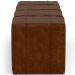 Puff Decorativo Living Sala de Estar 140 cm Roma W01 Couríssimo Marrom - Lyam