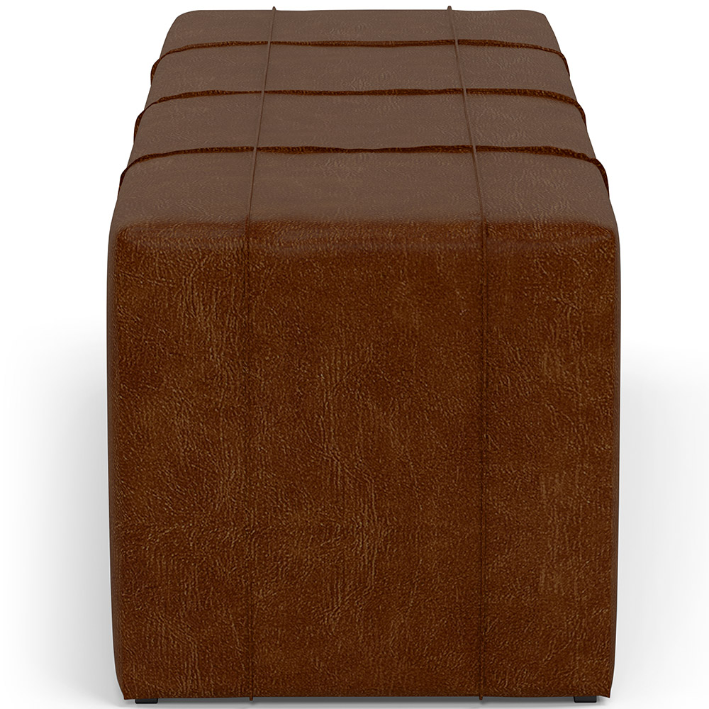 Puff Decorativo Living Sala de Estar 140 cm Roma W01 Couríssimo Marrom - Lyam