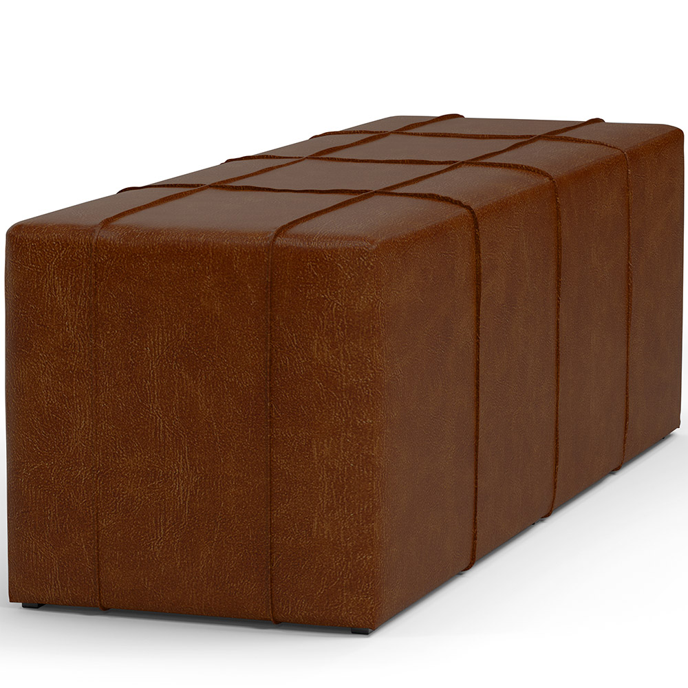 Puff Decorativo Living Sala de Estar 140 cm Roma W01 Couríssimo Marrom - Lyam