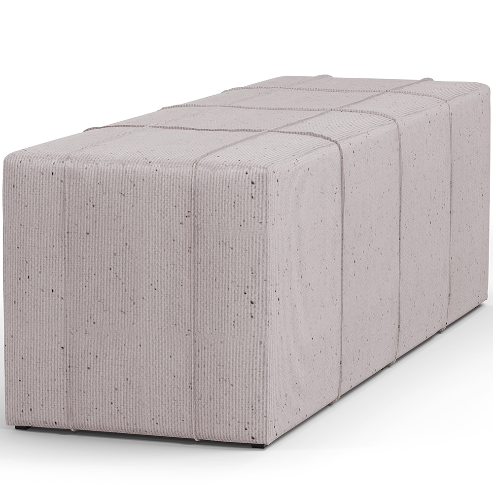 Puff Decorativo Living Sala de Estar 140 cm Roma W01 Linho Bege - Lyam