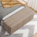 Puff Decorativo Living Sala de Estar 140 cm Roma W01 Linho Bege Escuro - Lyam