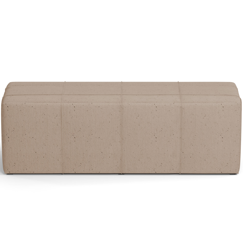 Puff Decorativo Living Sala de Estar 140 cm Roma W01 Linho Bege Escuro - Lyam