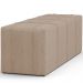 Puff Decorativo Living Sala de Estar 140 cm Roma W01 Linho Bege Escuro - Lyam