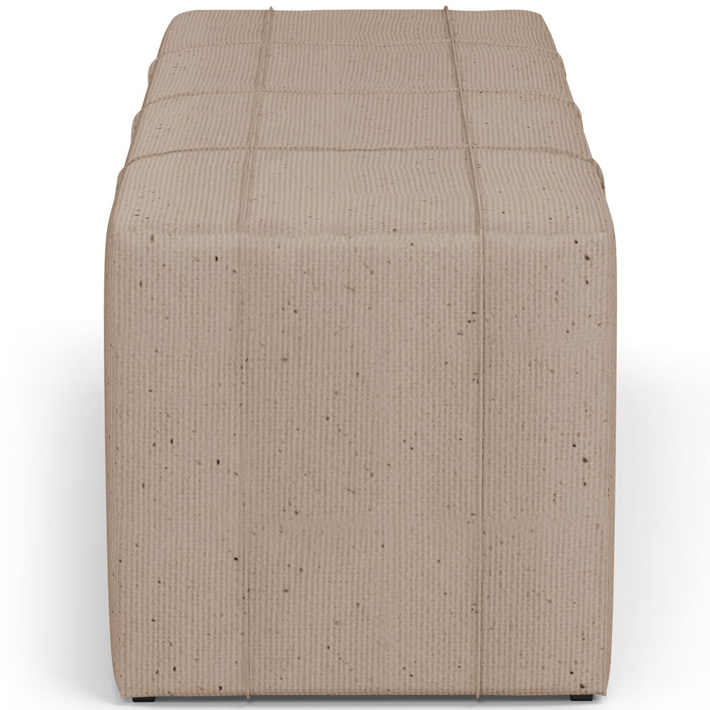 Puff Decorativo Living Sala de Estar 140 cm Roma W01 Linho Bege Escuro - Lyam