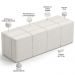 Puff Decorativo Living Sala de Estar 140 cm Roma W01 Linho Champagne - Lyam