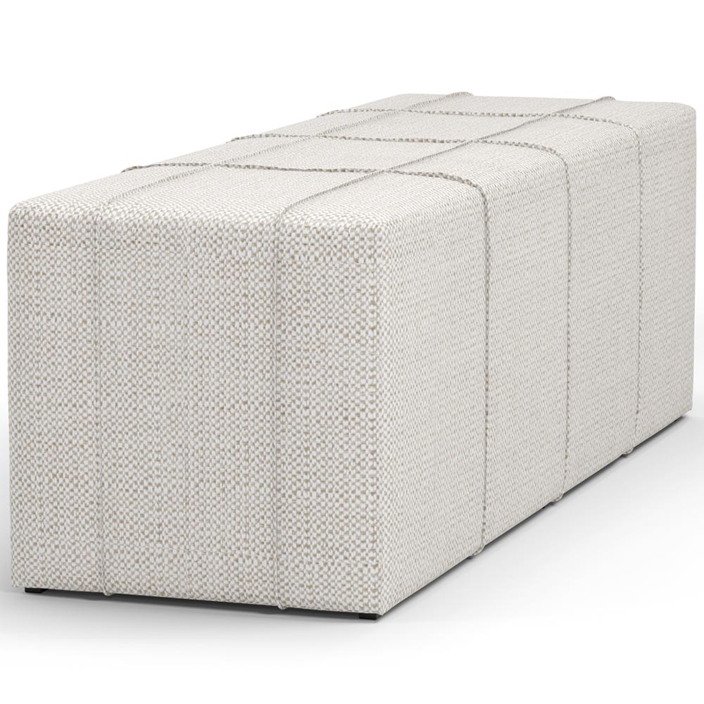 Puff Decorativo Living Sala de Estar 140 cm Roma W01 Linho Champagne - Lyam