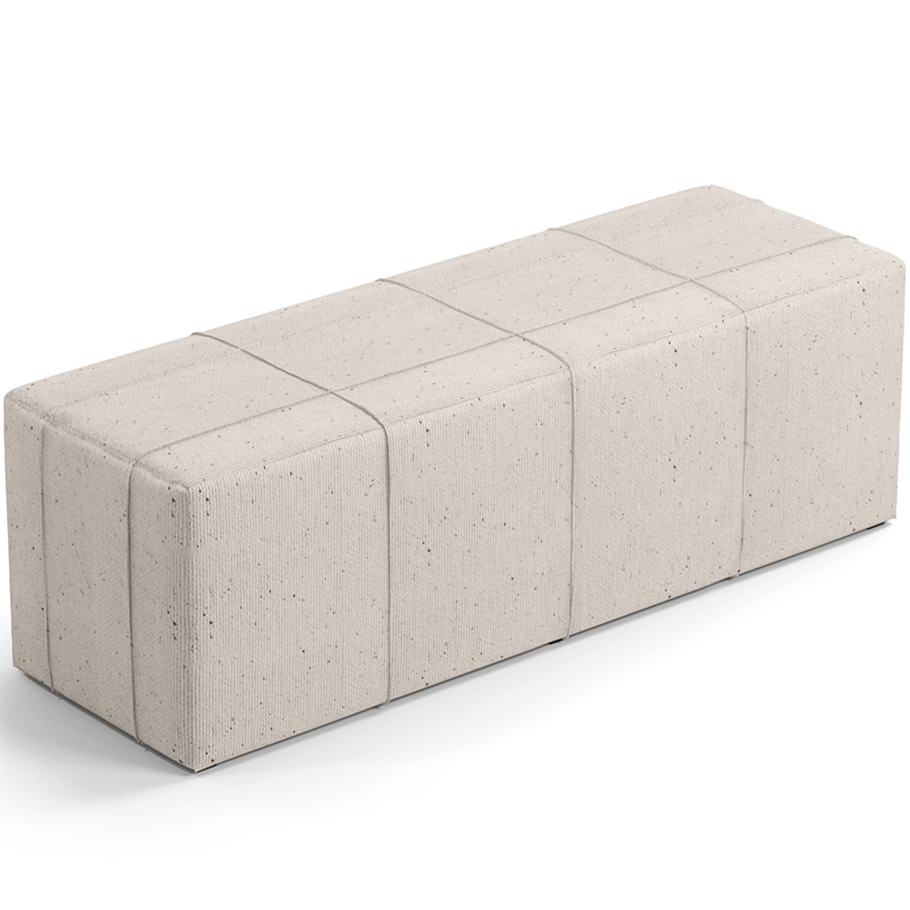 Puff Decorativo Living Sala de Estar 140 cm Roma W01 Linho Cru - Lyam