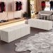 Puff Decorativo Living Sala de Estar 140 cm Roma W01 Linho Cru - Lyam