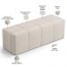 Puff Decorativo Living Sala de Estar 140 cm Roma W01 Linho Cru - Lyam