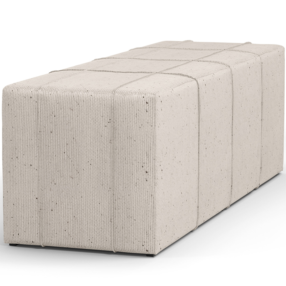 Puff Decorativo Living Sala de Estar 140 cm Roma W01 Linho Cru - Lyam
