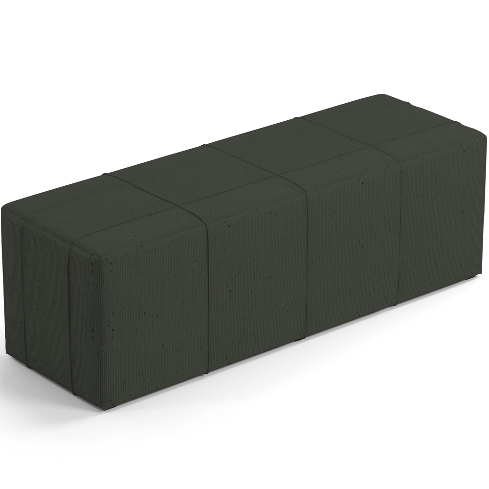 Puff Decorativo Living Sala de Estar 140 cm Roma W01 Linho Verde Musgo - Lyam