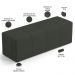 Puff Decorativo Living Sala de Estar 140 cm Roma W01 Linho Verde Musgo - Lyam