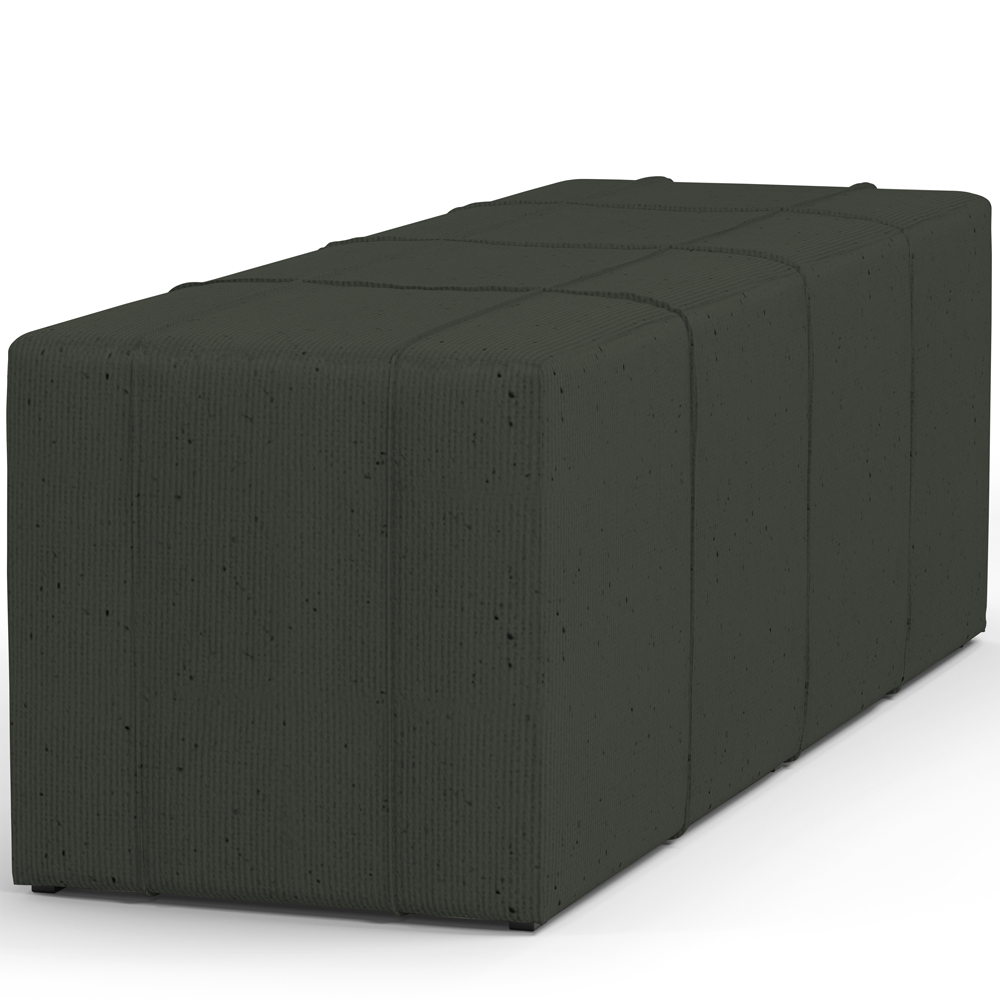 Puff Decorativo Living Sala de Estar 140 cm Roma W01 Linho Verde Musgo - Lyam