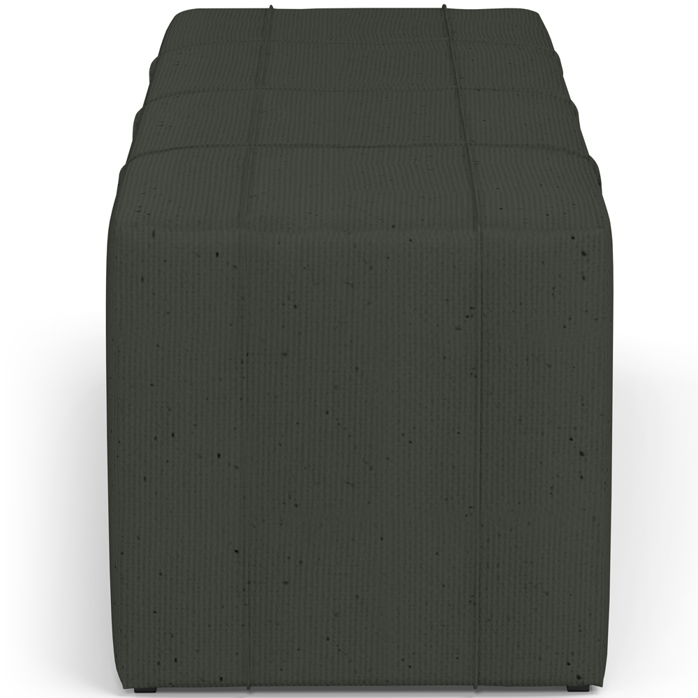Puff Decorativo Living Sala de Estar 140 cm Roma W01 Linho Verde Musgo - Lyam