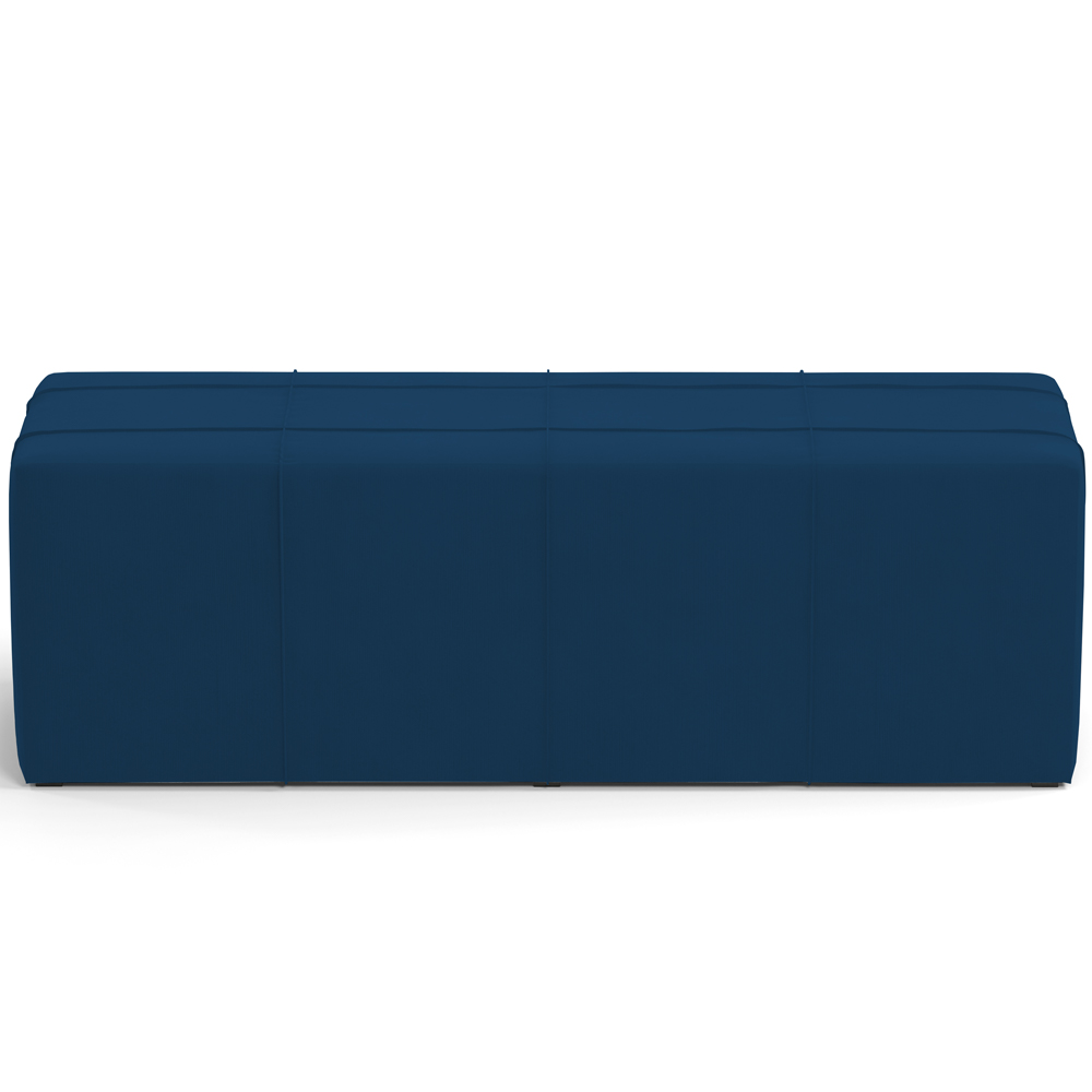 Puff Decorativo Living Sala de Estar 140 cm Roma W01 Suede Azul Marinho - Lyam