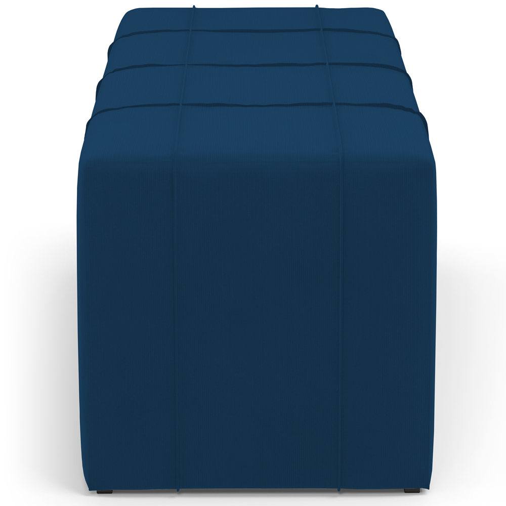Puff Decorativo Living Sala de Estar 140 cm Roma W01 Suede Azul Marinho - Lyam