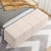 Puff Decorativo Living Sala de Estar 140 cm Roma W01 Suede Bege - Lyam