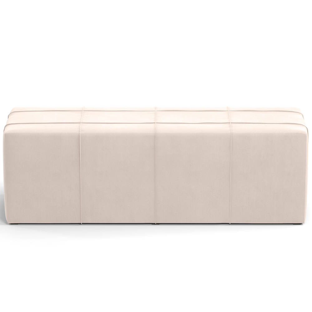 Puff Decorativo Living Sala de Estar 140 cm Roma W01 Suede Bege - Lyam