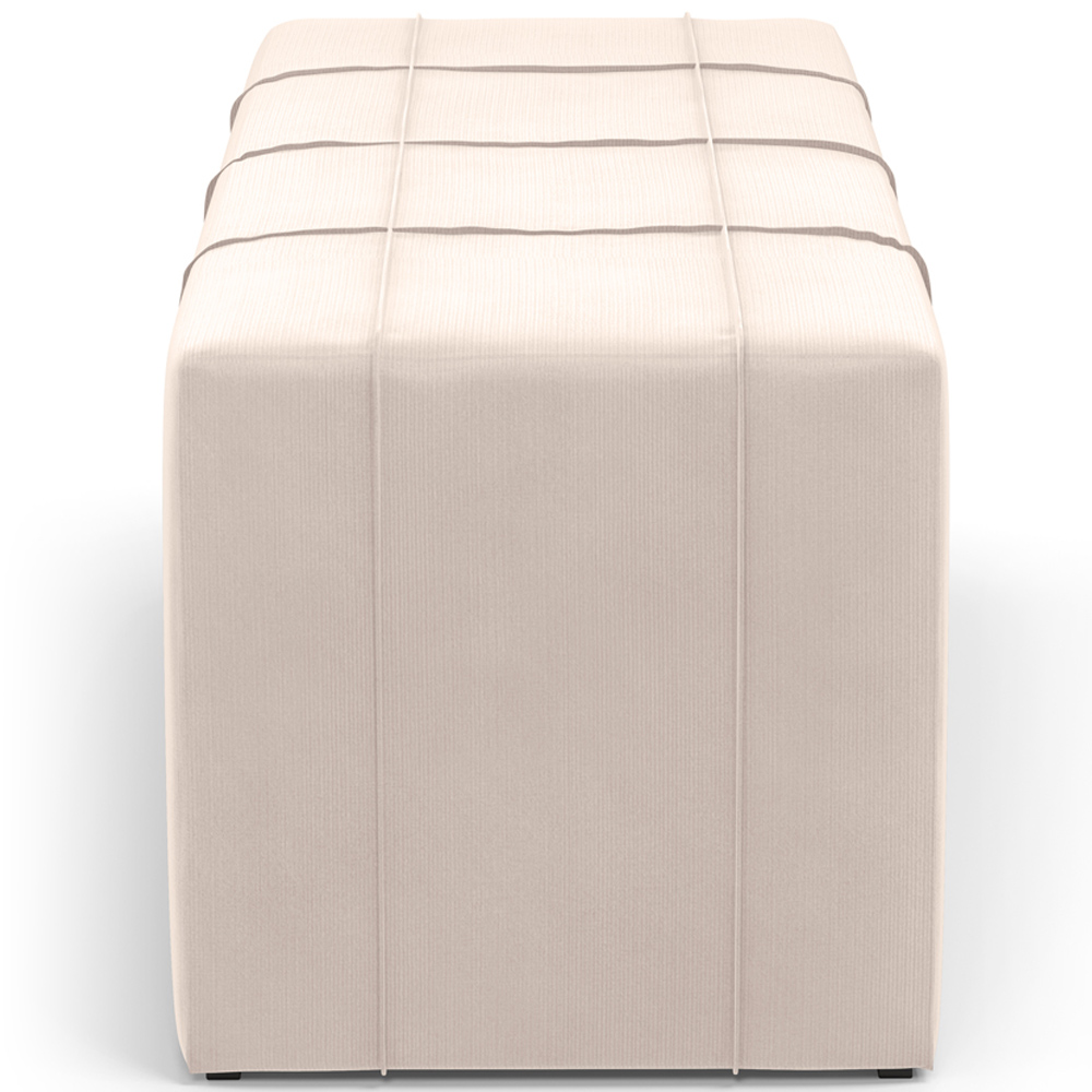 Puff Decorativo Living Sala de Estar 140 cm Roma W01 Suede Bege - Lyam