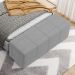 Puff Decorativo Living Sala de Estar 140 cm Roma W01 Suede Cinza - Lyam