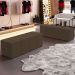 Puff Decorativo Living Sala de Estar 140 cm Roma W01 Suede Marrom - Lyam