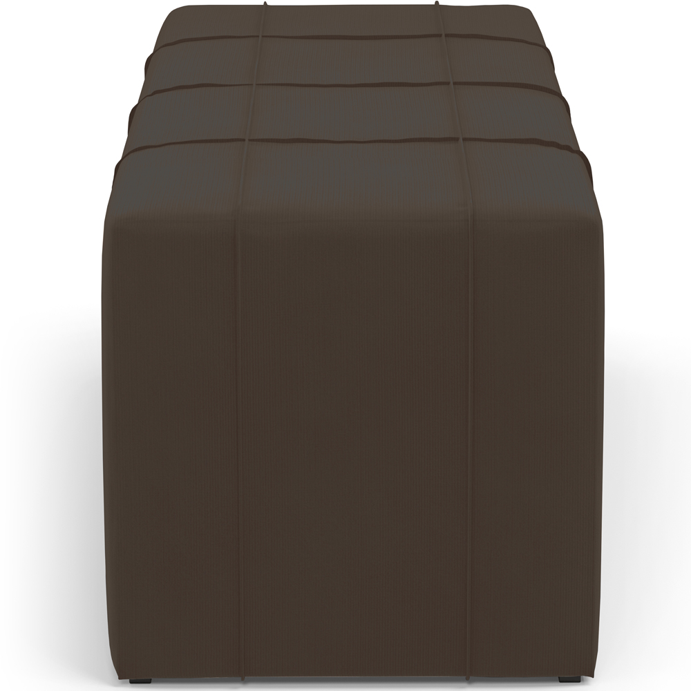 Puff Decorativo Living Sala de Estar 140 cm Roma W01 Suede Marrom - Lyam