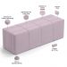 Puff Decorativo Living Sala de Estar 140 cm Roma W01 Suede Rosê - Lyam