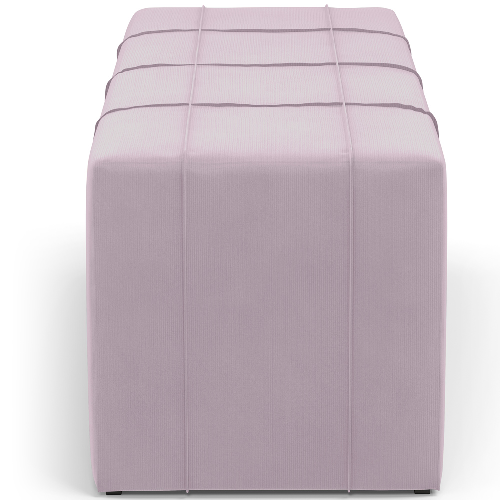 Puff Decorativo Living Sala de Estar 140 cm Roma W01 Suede Rosê - Lyam