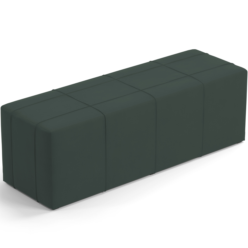 Puff Decorativo Living Sala de Estar 140 cm Roma W01 Suede Verde Musgo - Lyam