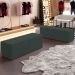 Puff Decorativo Living Sala de Estar 140 cm Roma W01 Suede Verde Musgo - Lyam