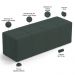Puff Decorativo Living Sala de Estar 140 cm Roma W01 Suede Verde Musgo - Lyam