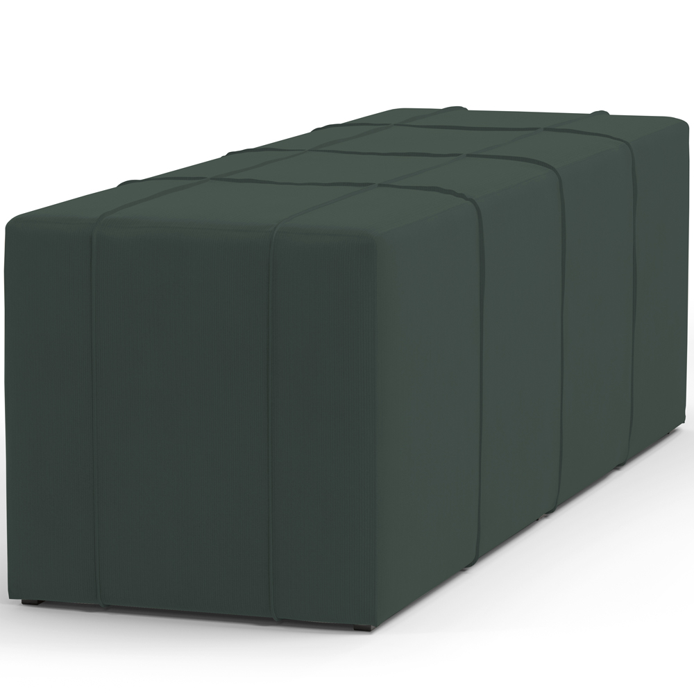 Puff Decorativo Living Sala de Estar 140 cm Roma W01 Suede Verde Musgo - Lyam
