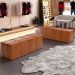 Puff Decorativo Living Sala de Estar 160 cm Roma W01 Couríssimo Camel - Lyam