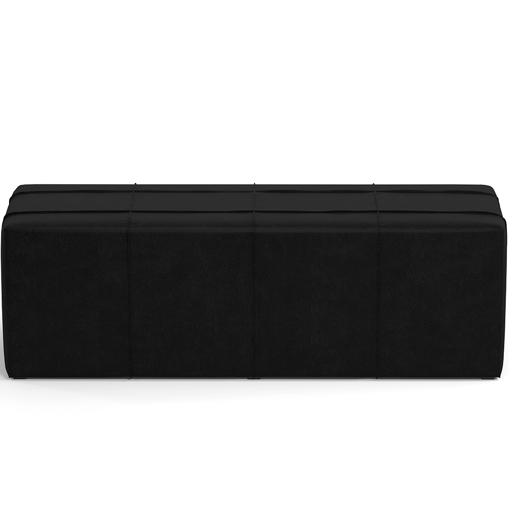 Puff Decorativo Living Sala de Estar 160 cm Roma W01 Couríssimo Preto - Lyam