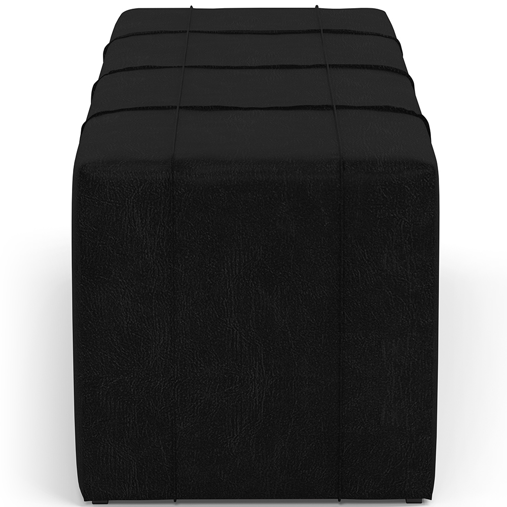 Puff Decorativo Living Sala de Estar 160 cm Roma W01 Couríssimo Preto - Lyam