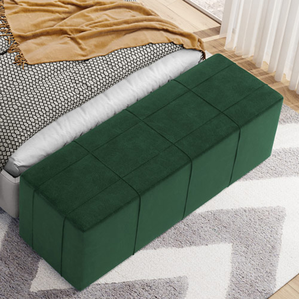 Puff Decorativo Living Sala de Estar 160 cm Roma W01 Couríssimo Verde - Lyam