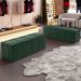 Puff Decorativo Living Sala de Estar 160 cm Roma W01 Couríssimo Verde - Lyam