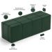 Puff Decorativo Living Sala de Estar 160 cm Roma W01 Couríssimo Verde - Lyam